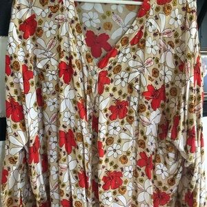 Alohiwai Soul Flower V-Neck Blouse